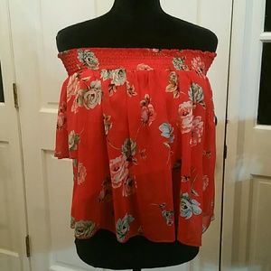 Adorable Chiffon Off Shoulder Top